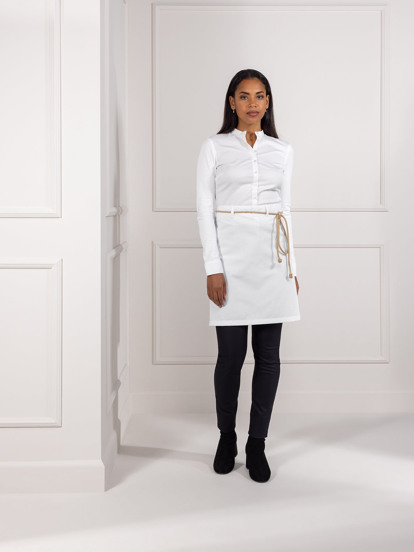 Light Gray Spanish Short White Le Nouveau Chef Light Gray Spanish Short White Le Nouveau Chef