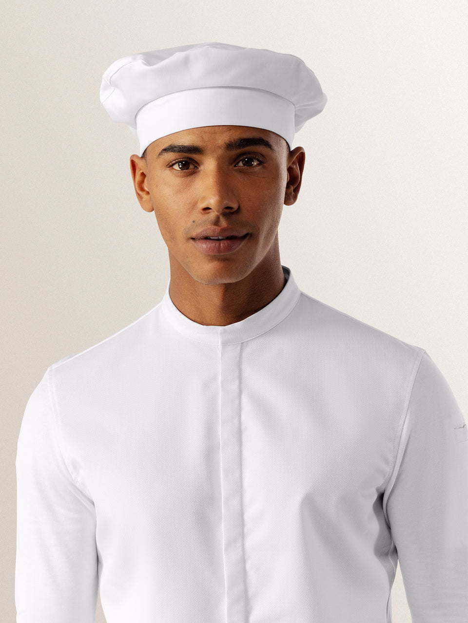 Light Gray Baret White Le Nouveau Chef